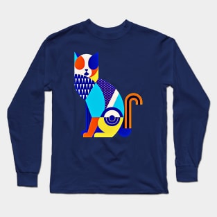 Vintage Abstract Cat Long Sleeve T-Shirt